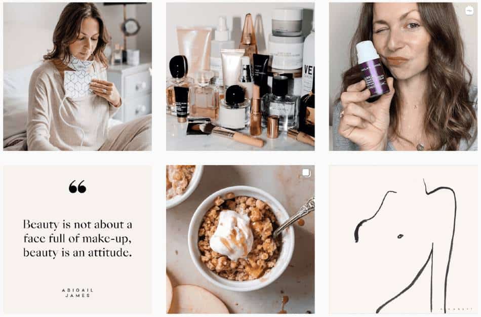Abigail James | Beauty and Health Instagram posts
