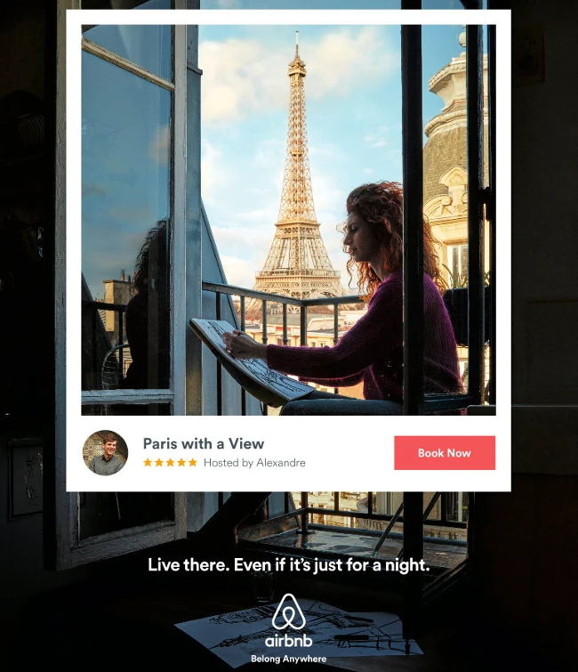 Airbnb collabs with travel influencer | Eiffel Tower view in Paris apartment