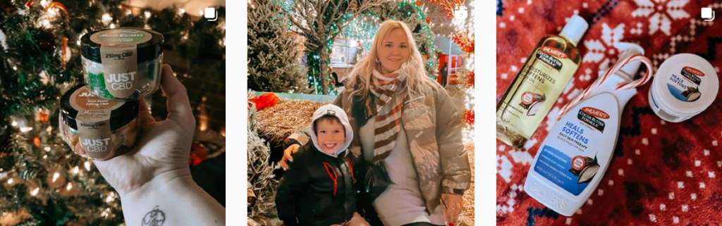 Alena Shestakova with her son during Christmas | Instagram posts