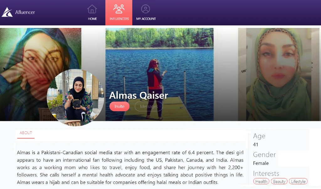 Almas Qaiser featured on Afluencer | Muslim influencers