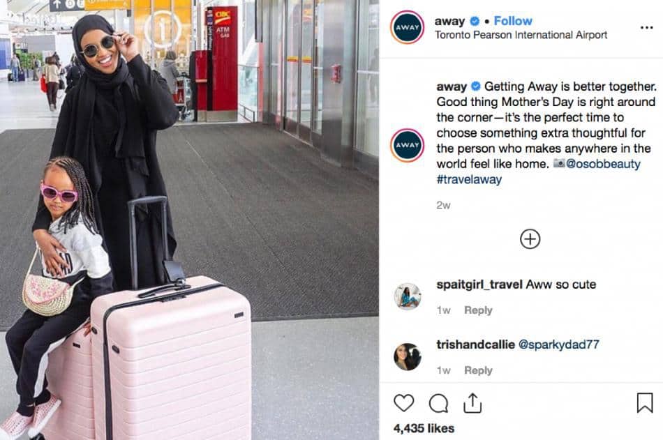 Away travel and fashion brand | Instagram Marketers