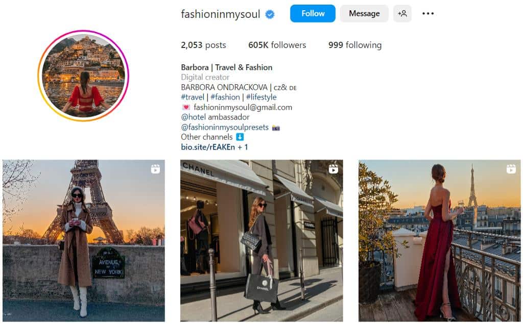 Barbora Ondrackova | Fashion and travel IG content | Micro vs macro influencers