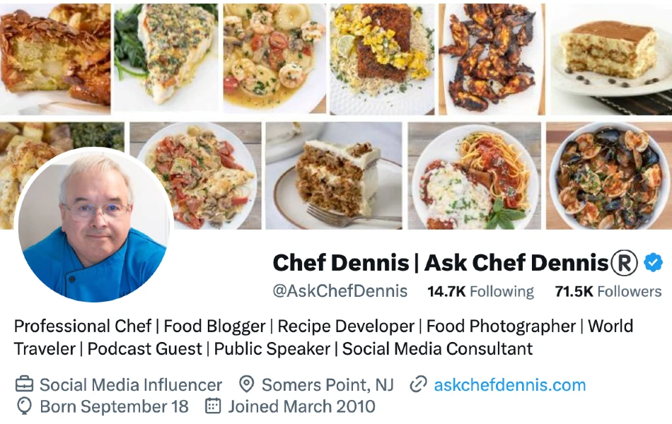 Chef Dennis Littley on Twitter X | Influencers vs Bloggers