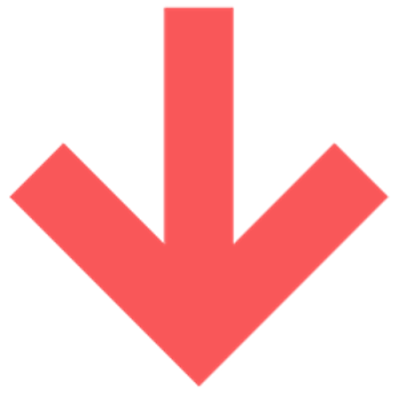 Dark pink pointy downward facing arrow