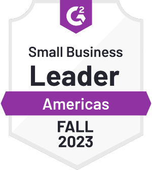 Americas small business leader g2 badge - Fall 2023