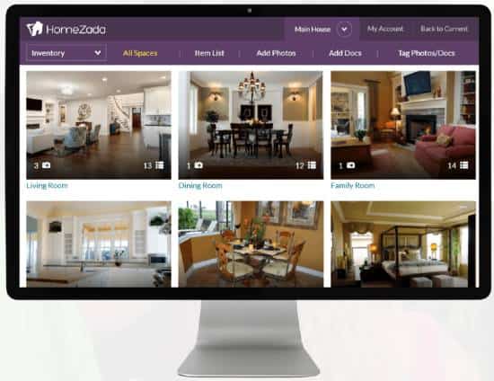 Home Zada - Home Management App | Dashboard view on Computer Monitor