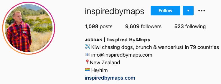Jordan Adkins | Inspired by Maps Insta Bio | Gay Influencers on Afluencer