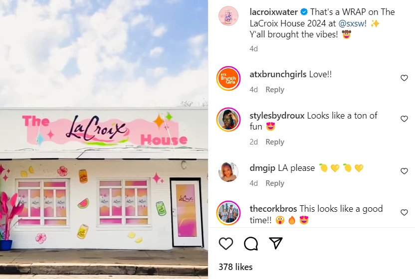 Lacroix House Instagram post