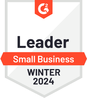 G2 Badge Small Business Leader Winter 2024