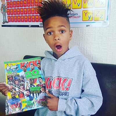 Tekkerz Kid Posing with Football magazine