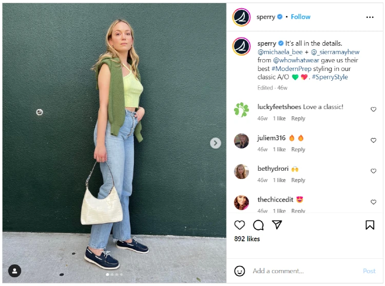 Sperry collabs with influencer Michaela Bushkin
